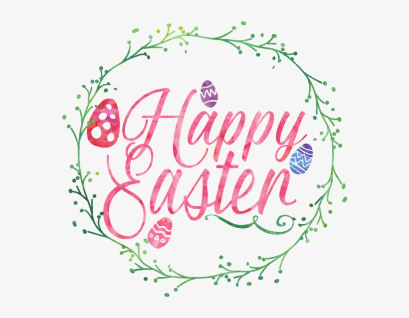 Easter, Wreath, Happy Easter, Watercolor, Watercolor - Happy Easter Png, transparent png #44598