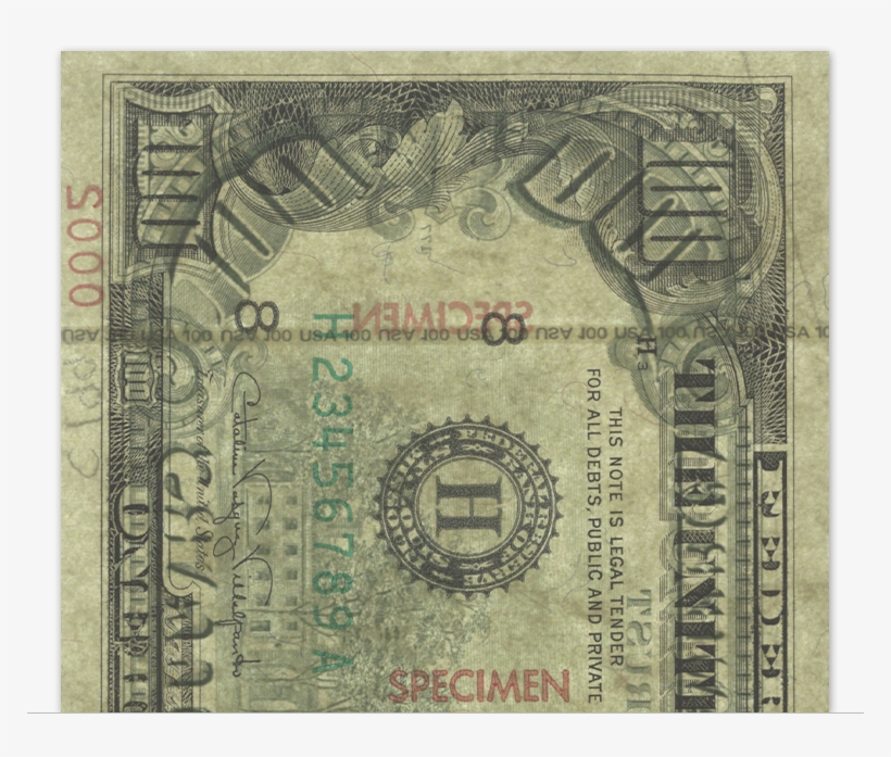 1990 $100 Thread - 1990 Series 100 Dollar Bill Security Features, transparent png #44713