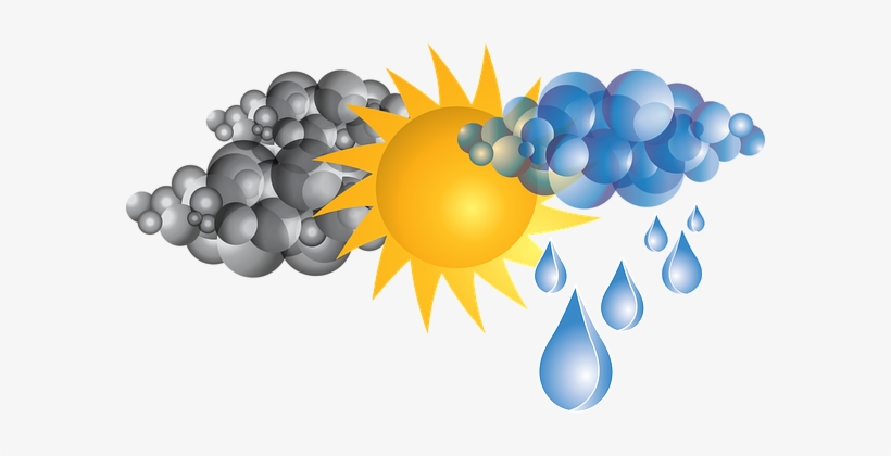 Clouds Rain Sun Weather Rain Sun Weather W - Weather Graphic, transparent png #44802