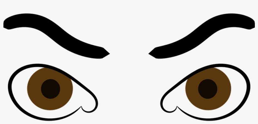 Cartoon - Angry Eyes Clip Art, transparent png #44981
