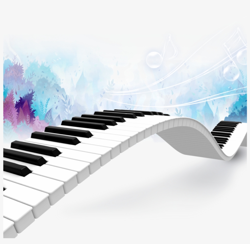 Ftestickers Keyboard Musicalnotes Music Watercolor - Outad Pink Quality Super Mini Guitar Mechanical Metronome, transparent png #45047