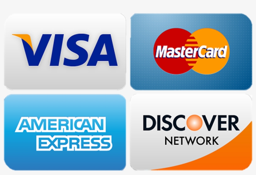 Major Credit Card Logo Png Pic - Visa Mastercard American Express Discover Logo Png, transparent png #45100