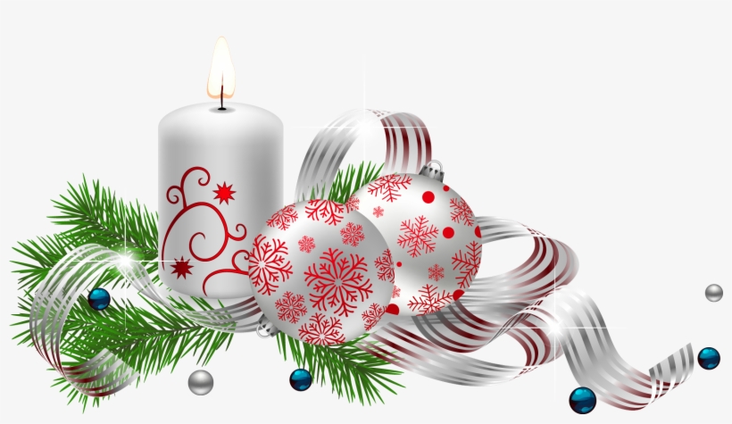Transparent Christmas Decoration With Candles Png Picture - Christmas Decor Png, transparent png #45186