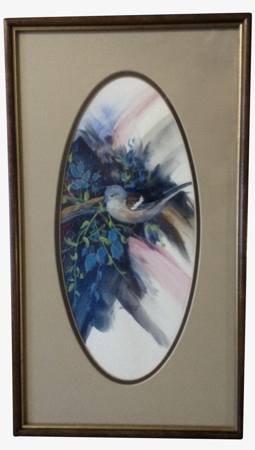 Noreen Hanson, Bluebird On A Branch, Gouache Watercolor - Painting, transparent png #45205