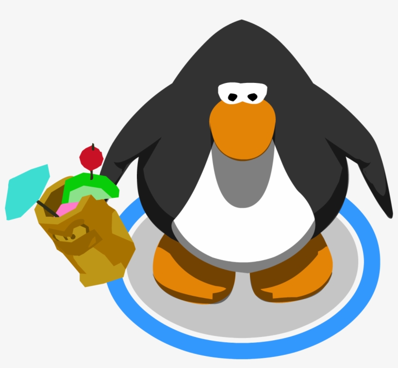 Brown Tropical Cup In-game - Club Penguin Graduation Cap, transparent png #45633