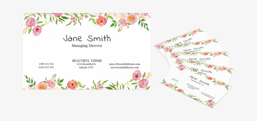 Beautiful Floral Watercolor Free Graphics - Greeting Card, transparent png #45917