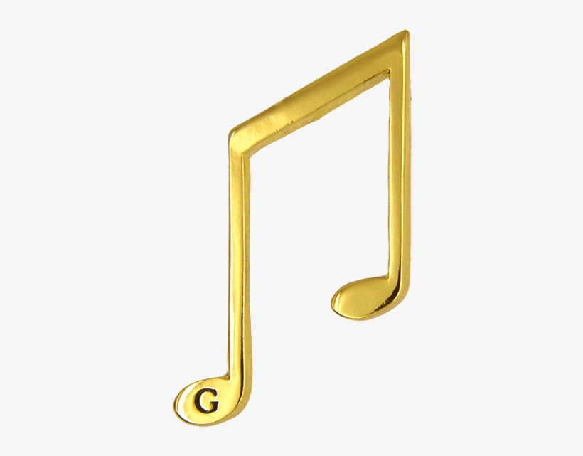 Music Note Pin, Gold - Gold Music Note Transparent, transparent png #46052