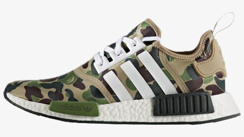 Image Royalty Free Stock Bape X Adidas R Camo The Sole - Bape X Adidas Nmd R1 Camo, transparent png #46097