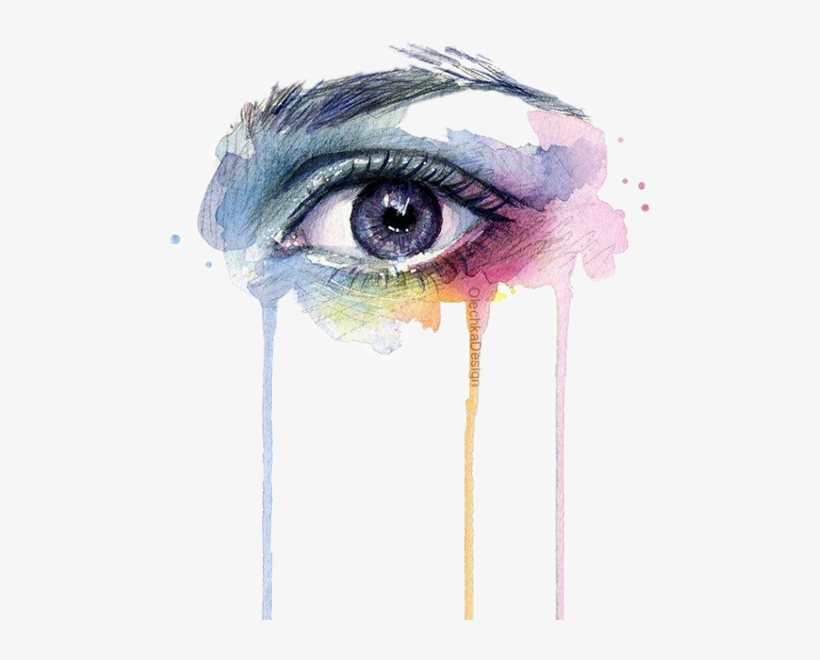 Watercolor Painting Eye, transparent png #46150