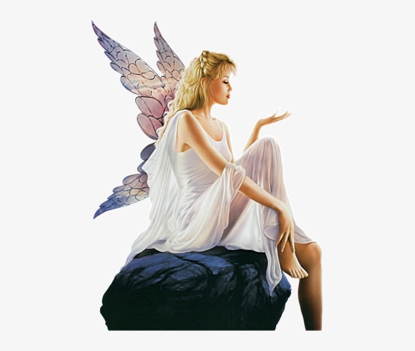 Female Angel Png Transparent Image - Angel Sitting Png, transparent png #46256