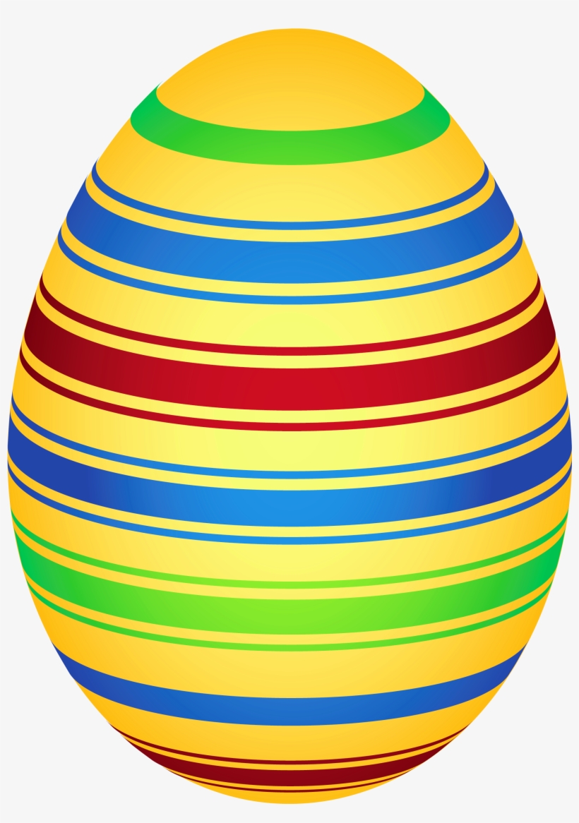 Yellow Colorful Easter Egg Png Clipairt Picture - Easter Egg, transparent png #46574