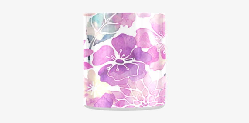 Pastel Watercolor Flower Pattern Classic Insulated - Blue Green Watercolor Flower Pattern Iphone 6 Slim, transparent png #46594