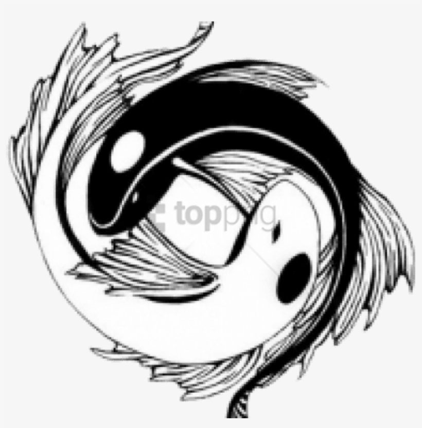 Yin-yang Tattoos Png Transparent Images - Yin And Yang Fish Tattoo, transparent png #46596