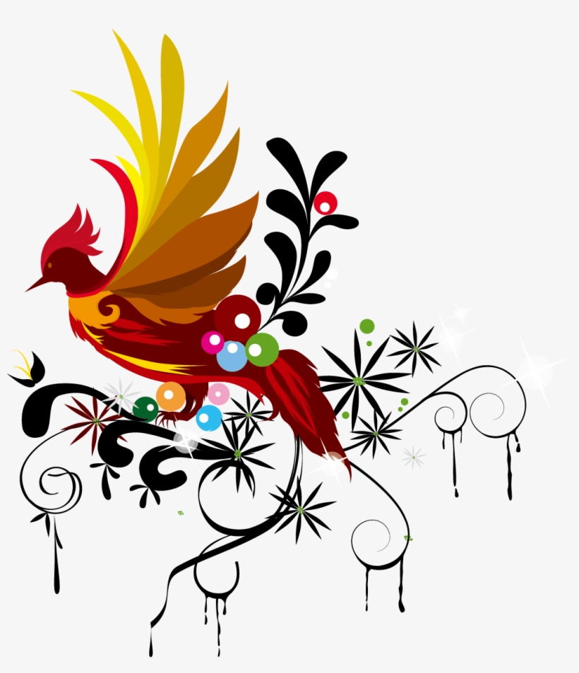 Drawing Phoenix Watercolor Banner - Vector Graphics, transparent png #46639