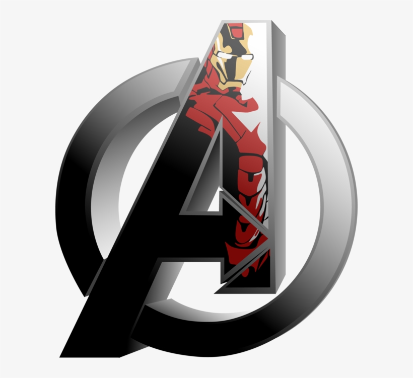 32 Images About Iron Man On We Heart It - Avengers Logo Iron Man, transparent png #46862