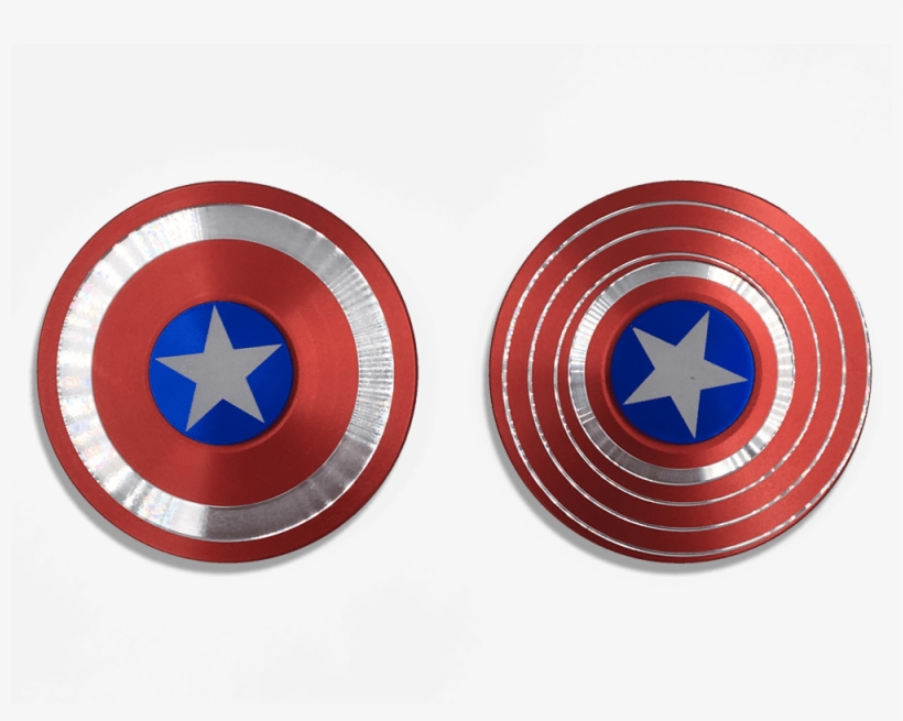 Captain America Marvel Super Heroe Shield Fidget Spinner - Captain America, transparent png #47304