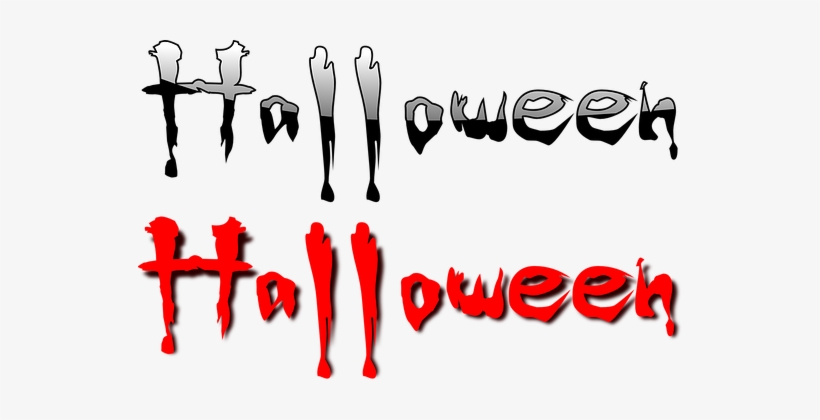 Halloween, Text, Blood, Dripping, Horror - Halloween Vector Free Png, transparent png #47381