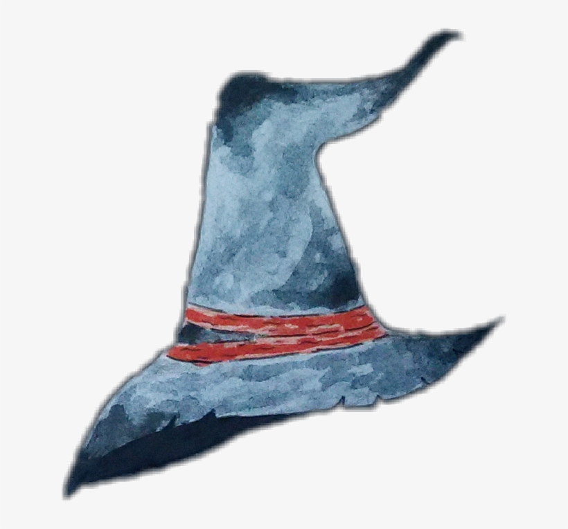 Witchhat Witch Hat Watercolor Traditional Cute Wizard - Watercolor Painting, transparent png #47478