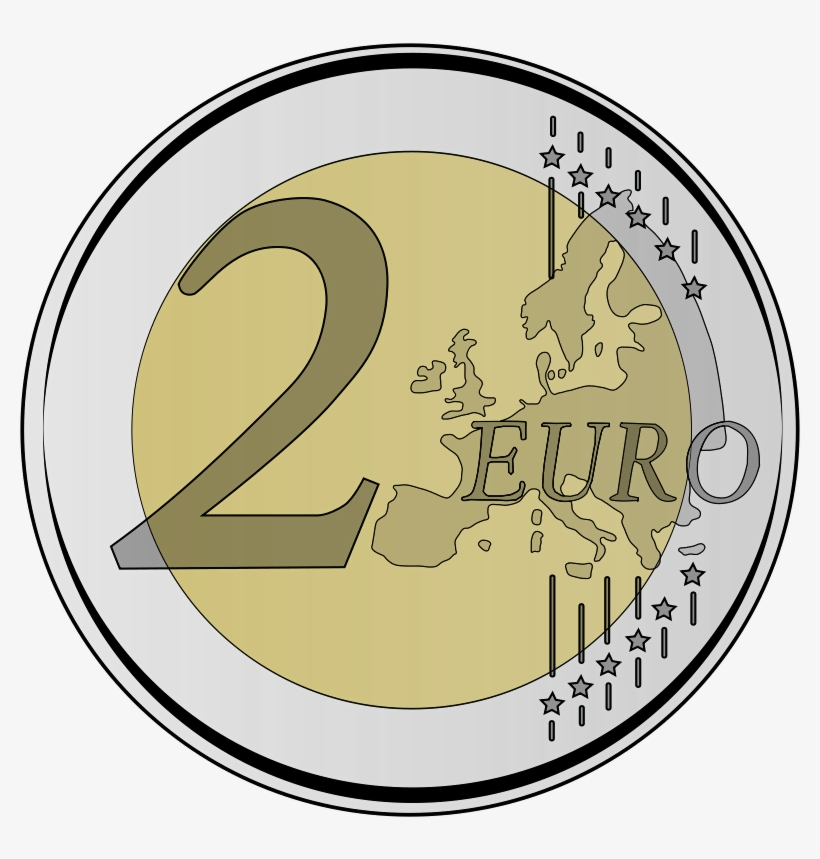 This Graphics Is 2 Euro Coins About Coins, Euro, Finance, - 2 Euro Coin Vector, transparent png #47592