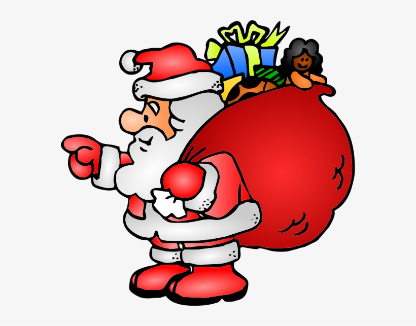 This Graphics Is San Klaus And His Bag About Santa,santa - Xmas, transparent png #47698