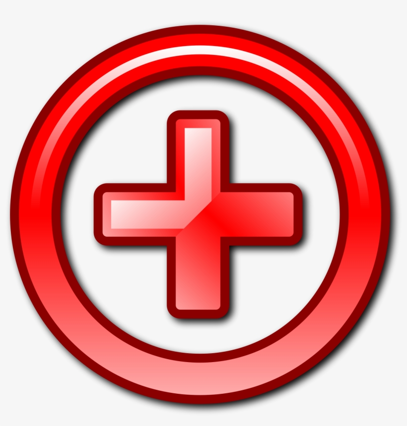 Open - Red Plus Sign, transparent png #47794