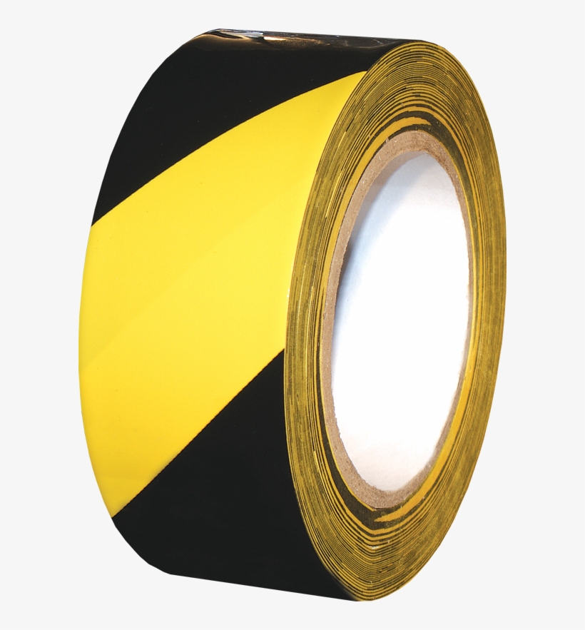 Laminated Safety Striped Pvc Tape - Floor Marking Tape Yellow Black, transparent png #48046