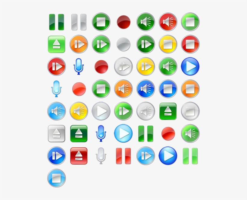 Play Stop Pause Icon Pack By Icons-land - Play Stop - Free Transparent ...
