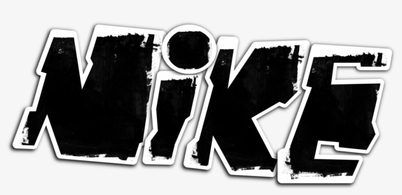 white nike black logo
