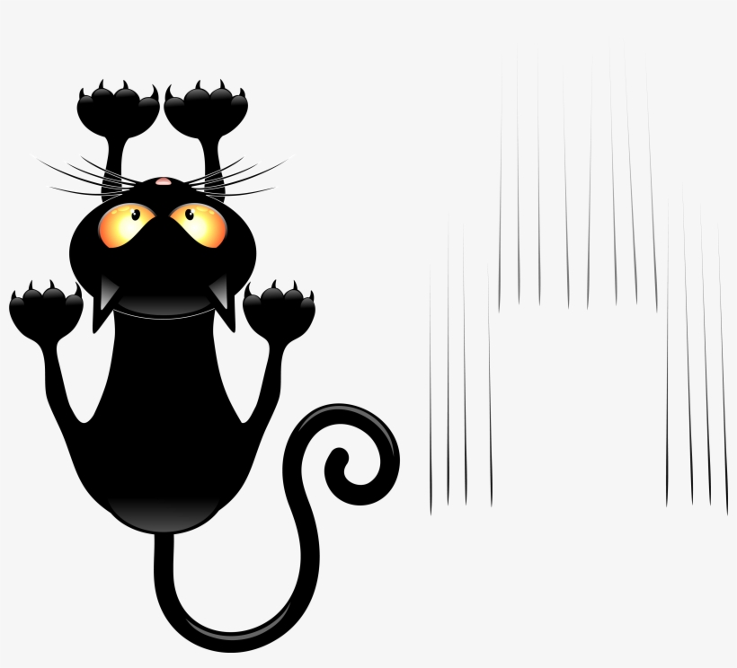 Black Cat Cartoon Png, transparent png #48580