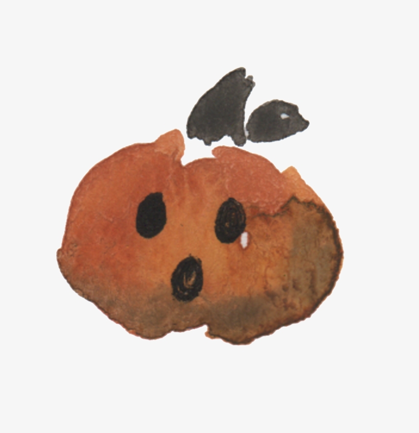 Pumpkin Watercolor Hand Painted Transparent - Facial Expression, transparent png #48655