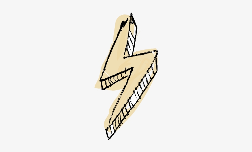 Lightning Bolt - Drawing, transparent png #48770