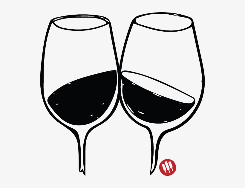 Spilled Wine Glass Png - Картинка Бокала С Вином Черно Белая, transparent png #48876