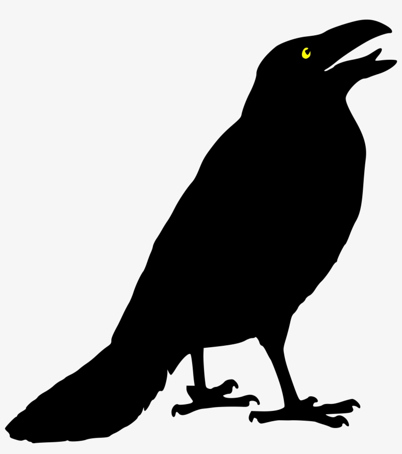 28 Collection Of Halloween Crow Clipart - Crow Clipart Black And White, transparent png #49149