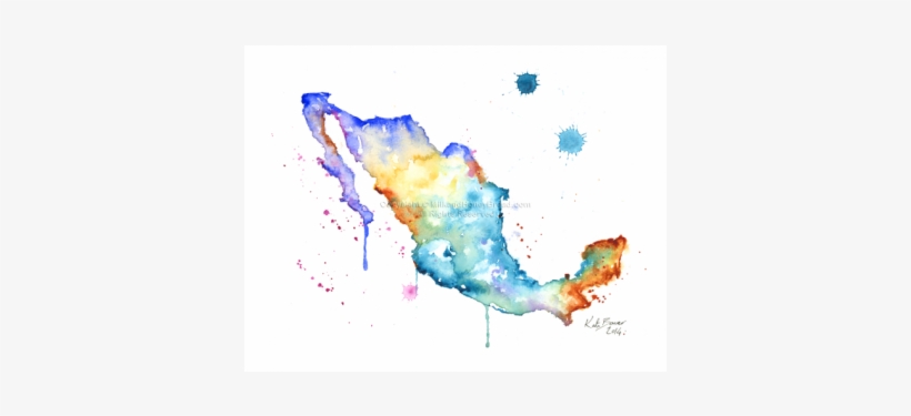 Mapa De Mexico Watercolor, transparent png #49221