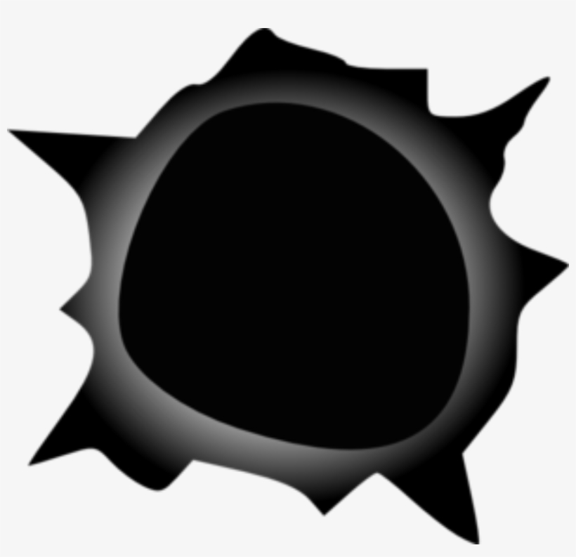 Gradient Edge Bullet Hole Clip Art At Clker - Black Hole Silhouette, transparent png #49325
