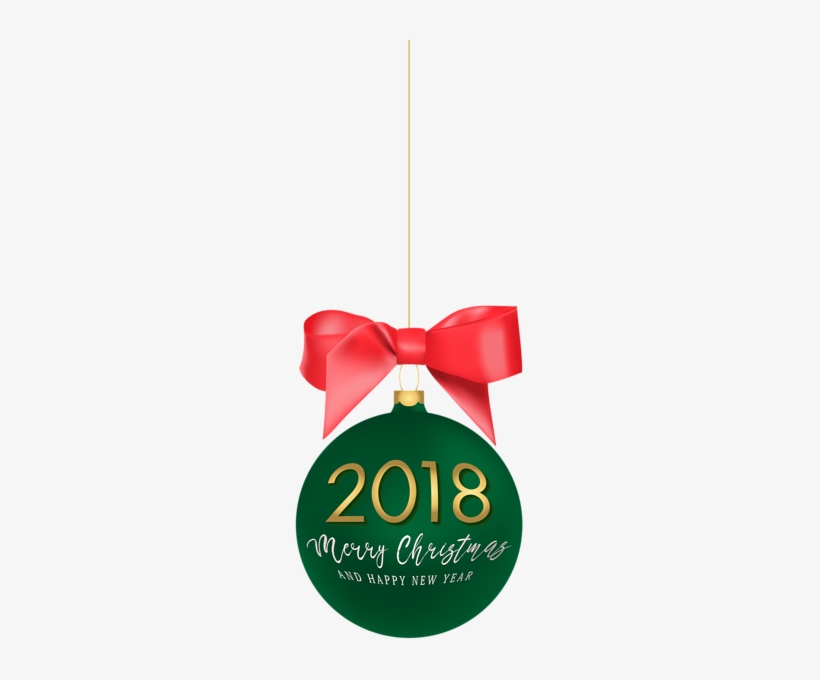 2018 Happy New Year Christmas Ball Png Clip Art Image - Christmas Decoration, transparent png #49408