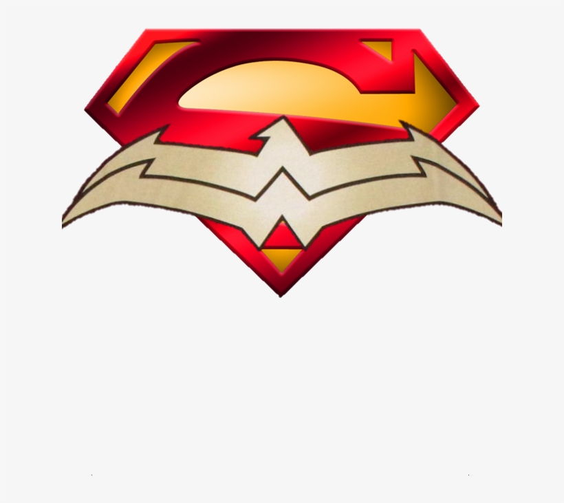 Superman Logo Clipart Manly - Wonder Woman And Superman Symbol, transparent png #49411