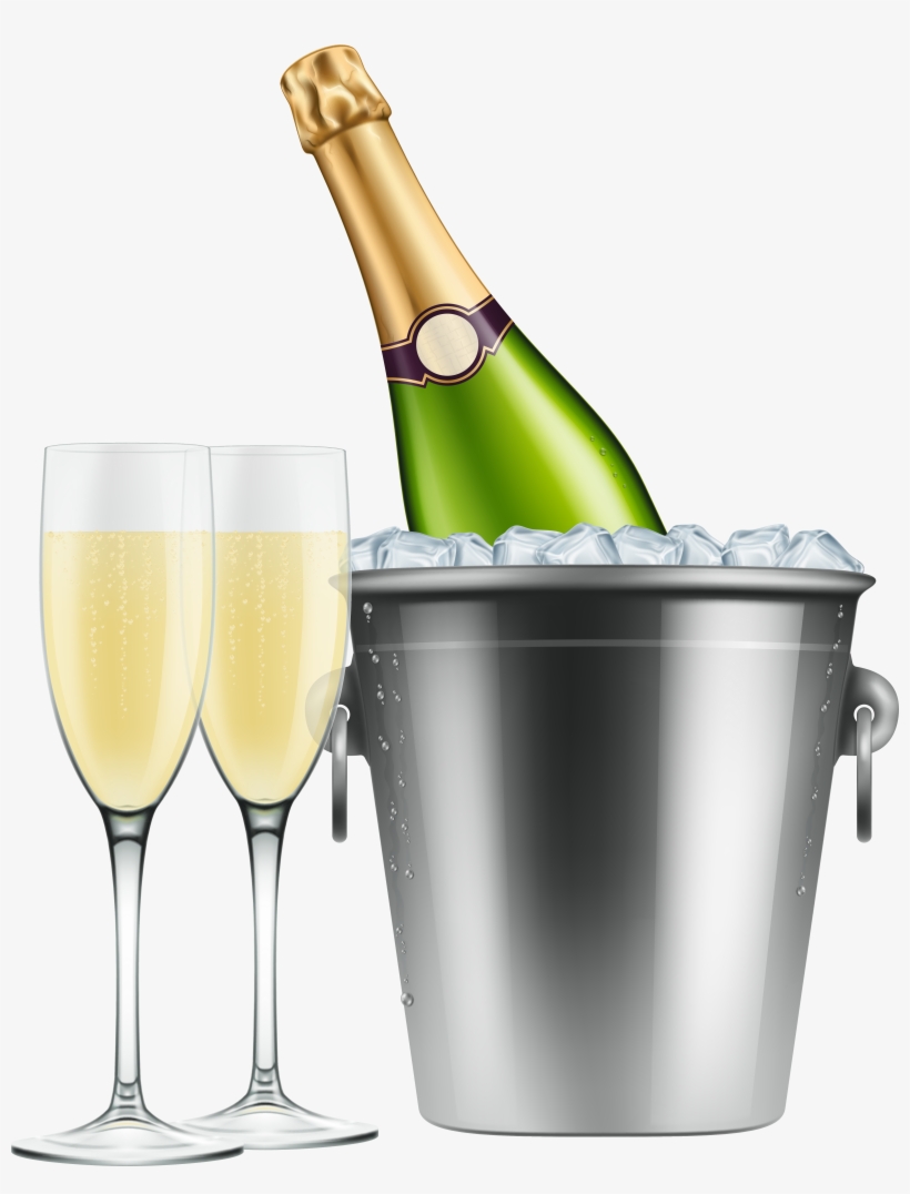 Champagne And Glasses Png, transparent png #49463