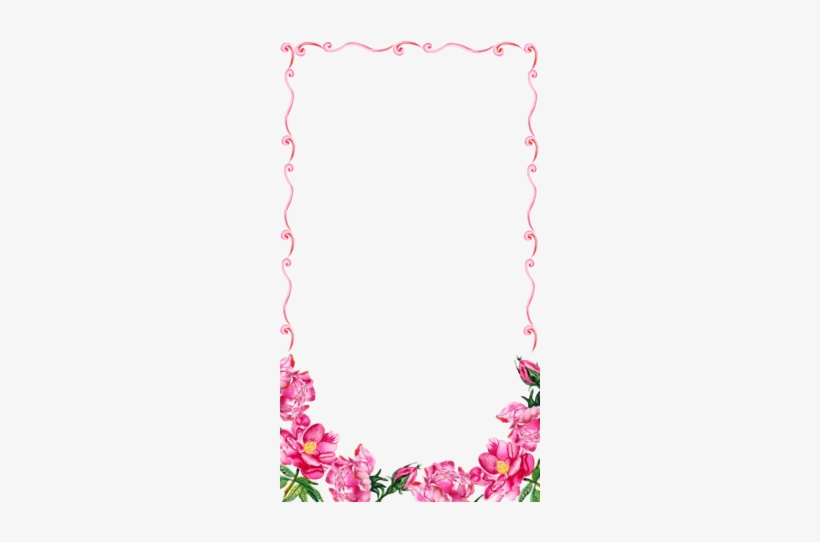 Pink Flower Border Clipart - Pink Floral Border Png, transparent png #49551