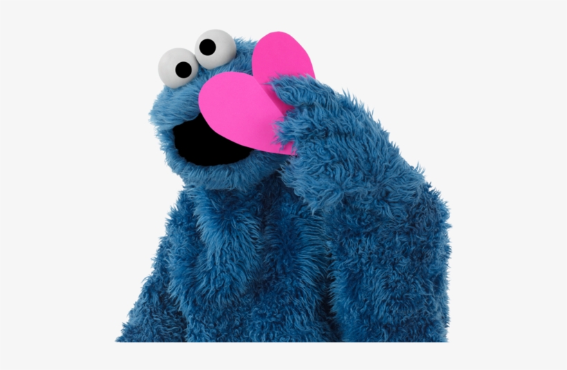 Cookie Monster, Heart, And Monster Image - Cookie Monster With Heart, transparent png #49669