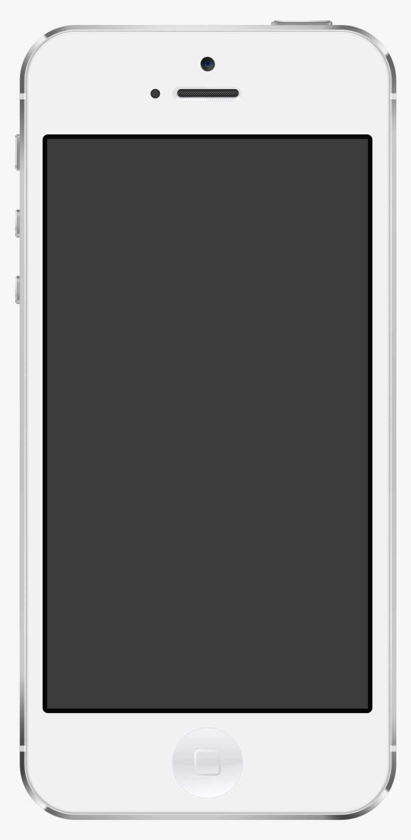 White Iphone Black Screen, transparent png #49733
