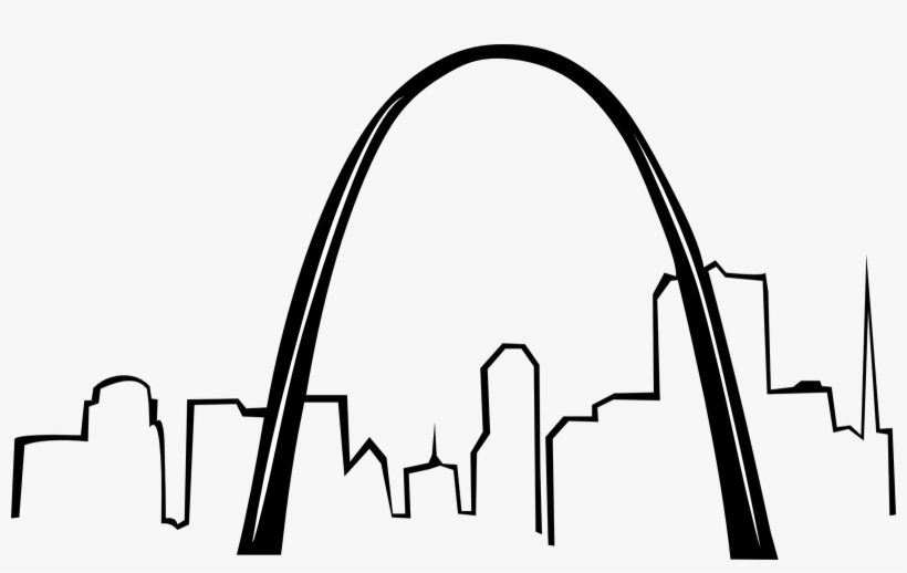 Icons Pix For Skyline Black And White Sketch - St Louis Arch Clip Art, transparent png #400124