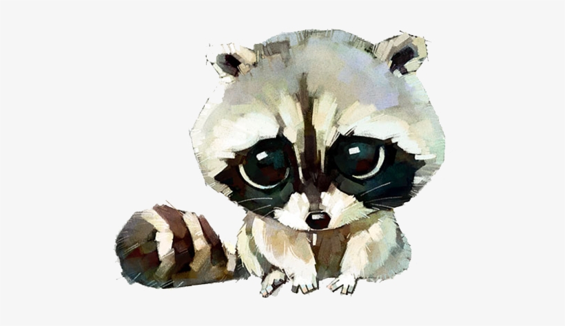 Raccoon Cat Dog Watercolor Painting Drawing - Cute Watercolor Animals, transparent png #400308