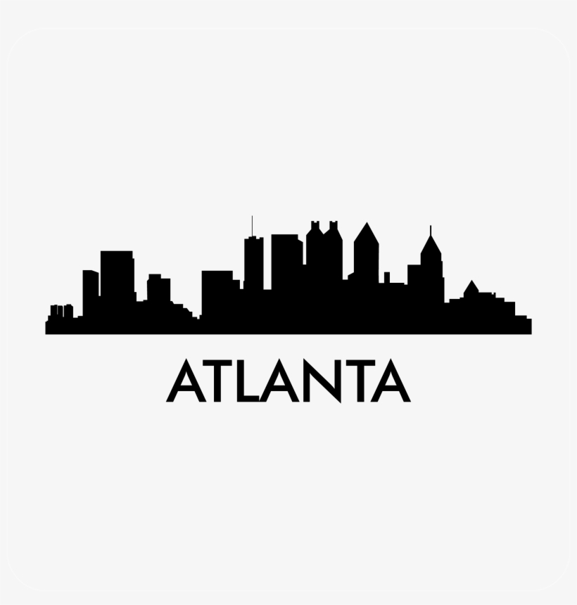 Atlanta Skyline - Atlanta Silhouette Novelty Metal License Plate Lp-8718, transparent png #400766
