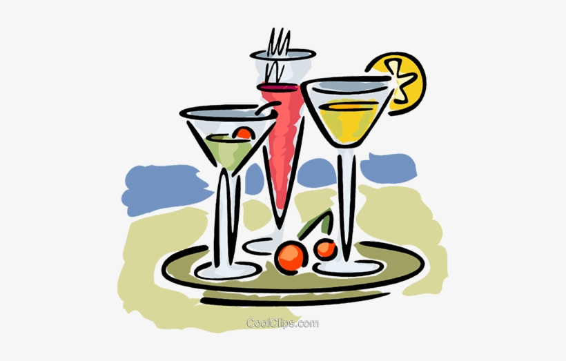 Tray Of Mixed Drinks Royalty Free Vector Clip Art Illustration - Mixed Drinks, transparent png #400835