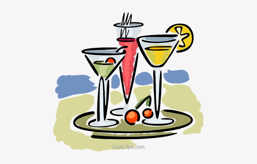 Tray Of Mixed Drinks Royalty Free Vector Clip Art Illustration - Mixed Drinks, transparent png #400835