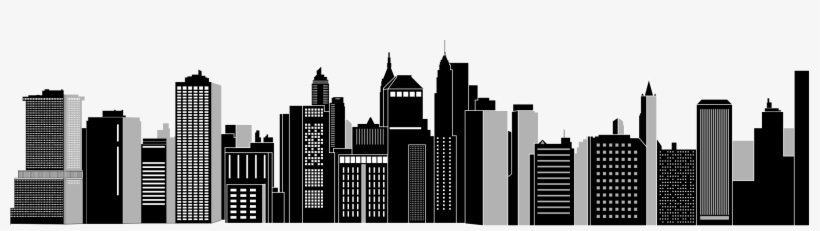City Black And White Png, transparent png #400945