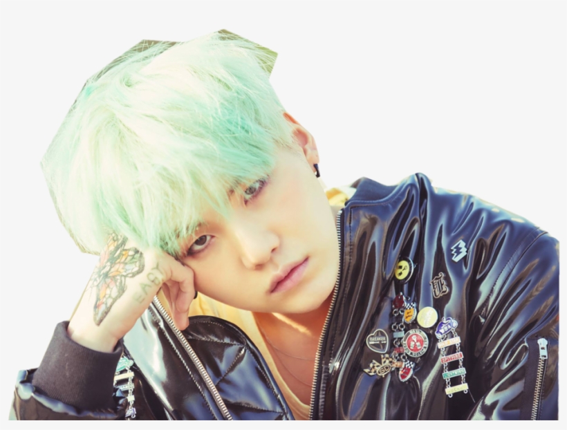 Suga Drawing Green Hair - Bts Skool Luv Affair, Special Addition [cd], transparent png #400969