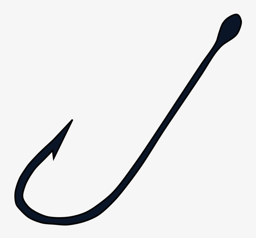 Fish Hook Png Images Free Download Vector Black And - Fishing Hook Clip Art  - Free Transparent PNG Download - PNGkey