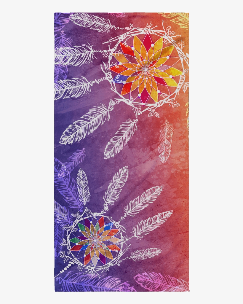 Dream Catcher Beach Towel - Boho Hochzeits-menü-roter Stammes- Traumfänger 25 Flyer., transparent png #401092